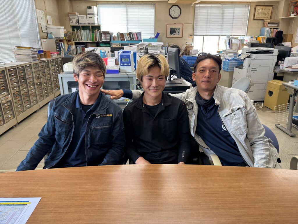 サンヨー圧接　玉川さんと後輩